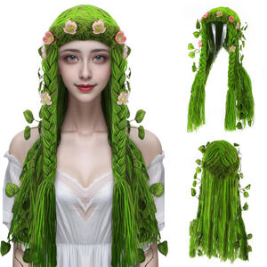 Women's Cosplay Te Fiti Moana Mother Nature Earth Wig Yarn Floral One Size